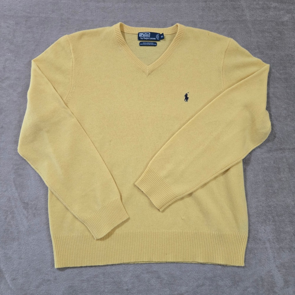 Polo Ralph Lauren Lambs Wool Sweater Mens XL Preppy Old Money Classic Ivy League